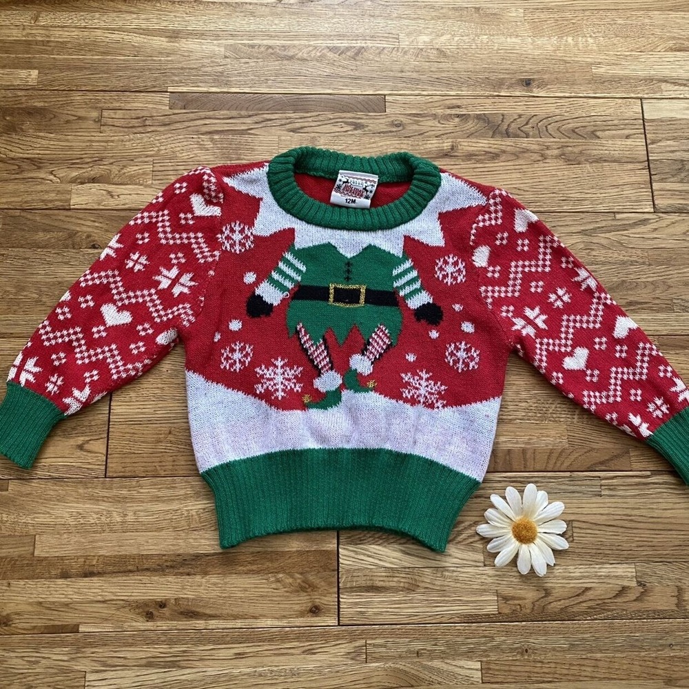 Well‎ Worn Elf Christmas Sweater Size 12 Mo